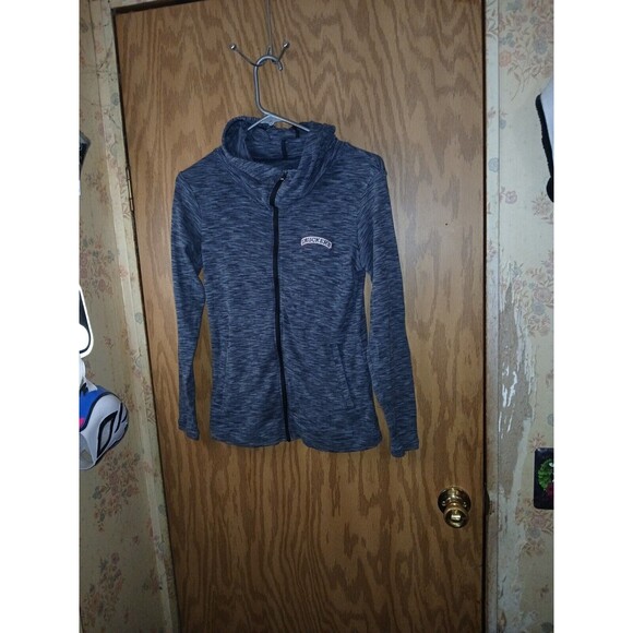 Smuckers Columbia Hooded Jacket Womens Size Small Heathered Pockets Full Zip - Picture 10 of 16